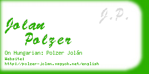 jolan polzer business card
